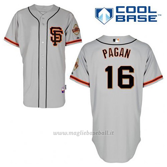 Maglia Baseball Uomo San Francisco Giants Angel Pagan 16 Grigio Alterner Cool Base